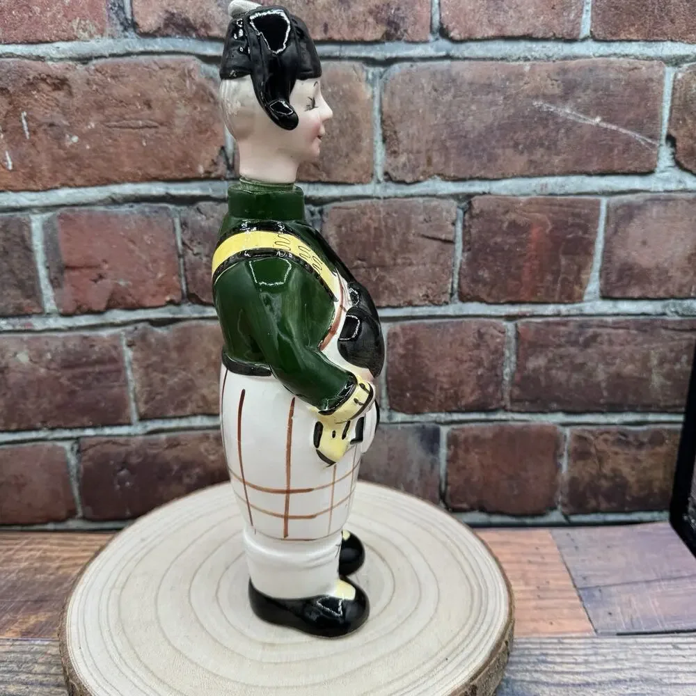 Scotch Decanter Scotsman Bagpipes Japan Ceramic Vintage 1960s #5323‎ 12